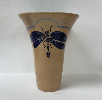 10" Handpainted/Sgraffito Vase pottery, ceramics, vase, handpainted, klaw, kristin law, 