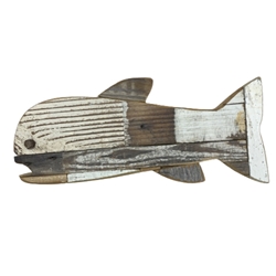 14" Brown Stripe Fish  garland farwell, 14" fish, wood fish, 14" brown stripe fish, brown stripe fish, 