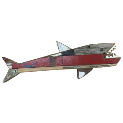 15" Shark  garland farwell, wooden fish, 15" shark, 