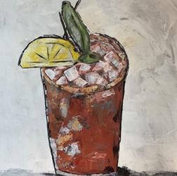 Bloody Mary Morning  Sarah Collins, bloody mary, acrylic, canvas, Black Belt Treasures, 