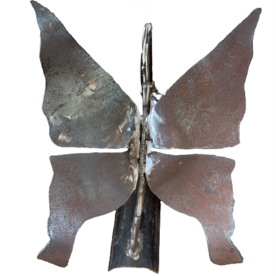 Butterfly  anvil forge, sculpture, metalwork, butterfly, dannie pettway