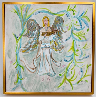 Joy Joy Joy Angel faye bennett, angel painting, 
