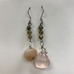 Rose Quartz and Labrodite Earrings - 4699