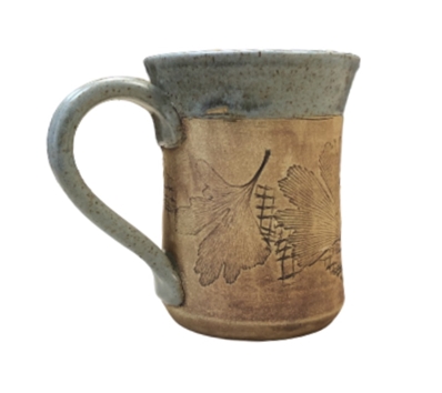 Tall Gingko Mug mug, coffee mug, coffee cup, ceramic, pottery, ceramic mug, pottery mug, 