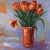 Tulips in Red tulips in red, tulips, flowers, painting, art for the wall, elizabeth reid