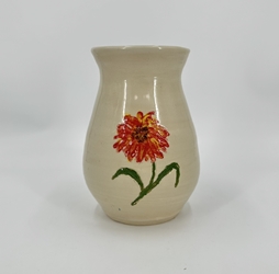 Zina Flower Vase sam williams, 8" vase, pottery zinna vase, 