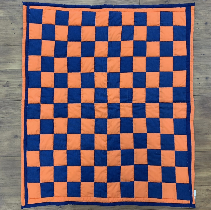 Auburn Checkerboard Quilt  doris p mosely, checkerboard quilt, auburn checkerboard quilt, auburn quilt, 