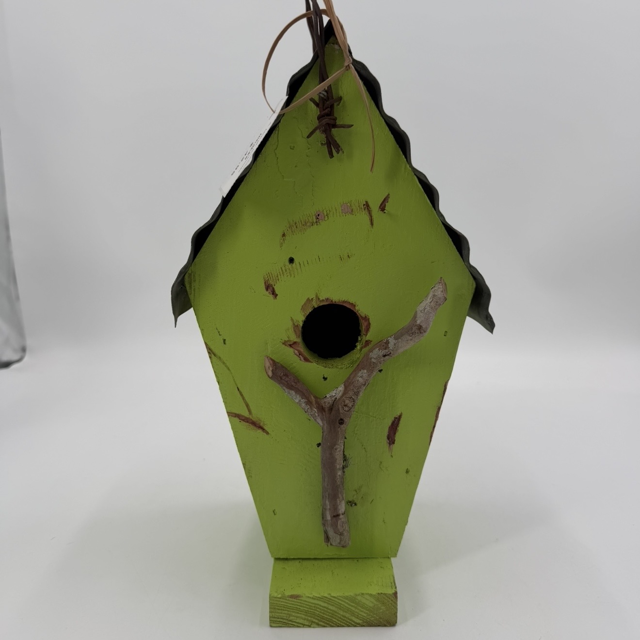 BirdHouse Andrew McCall, Bird House, green, wood work, tin