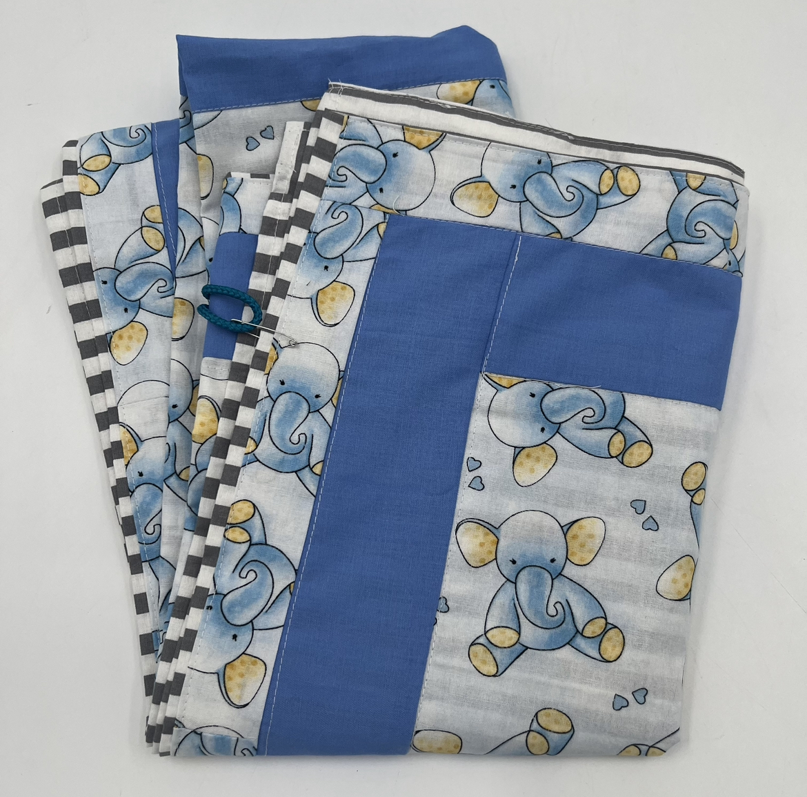 Blue Elephants - 44x29 jackie maness, blanketsbyjm, blankets by jm, blue elephants, baby blanket, baby quilt