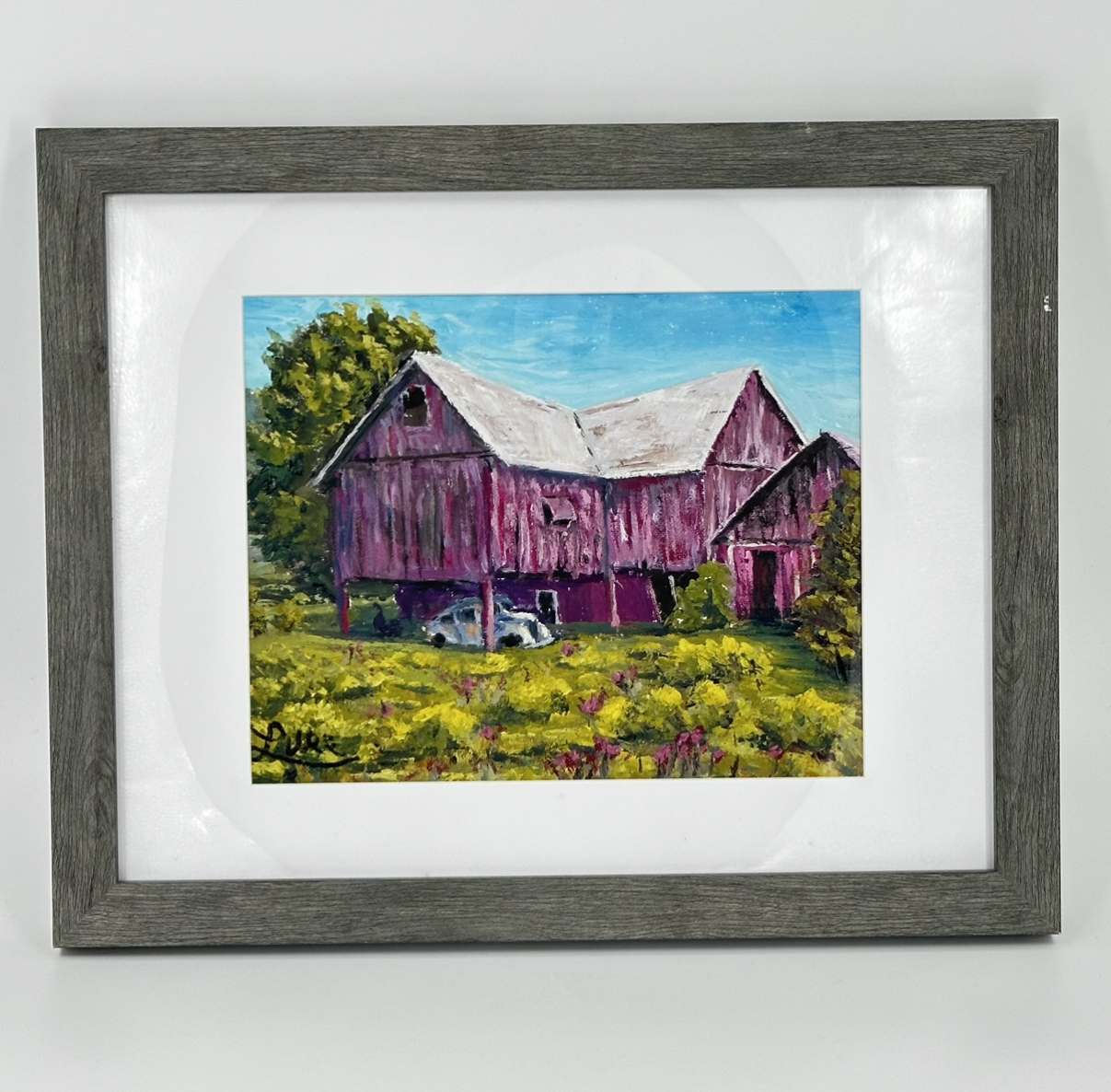 Bootleggers Barn luke messer, oil painting, oil bootleggers barn, bootleggers barn, visually impaired artist, 