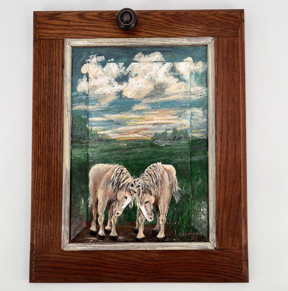 Brothers painting, acrylic, black belt treasures, andrea windham guy, 