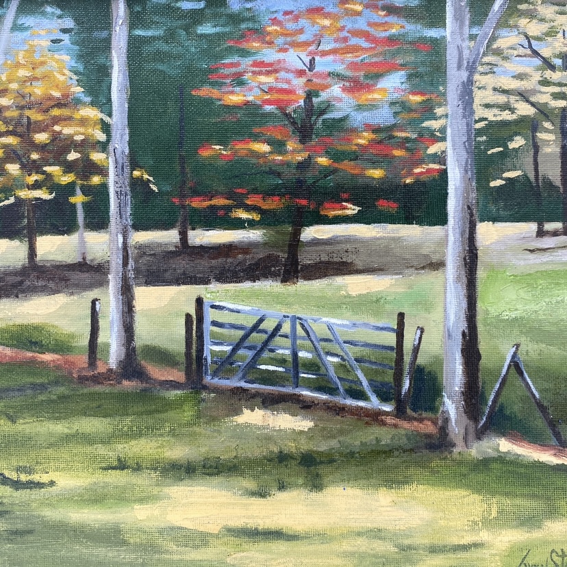Farm Gate In Fall  
