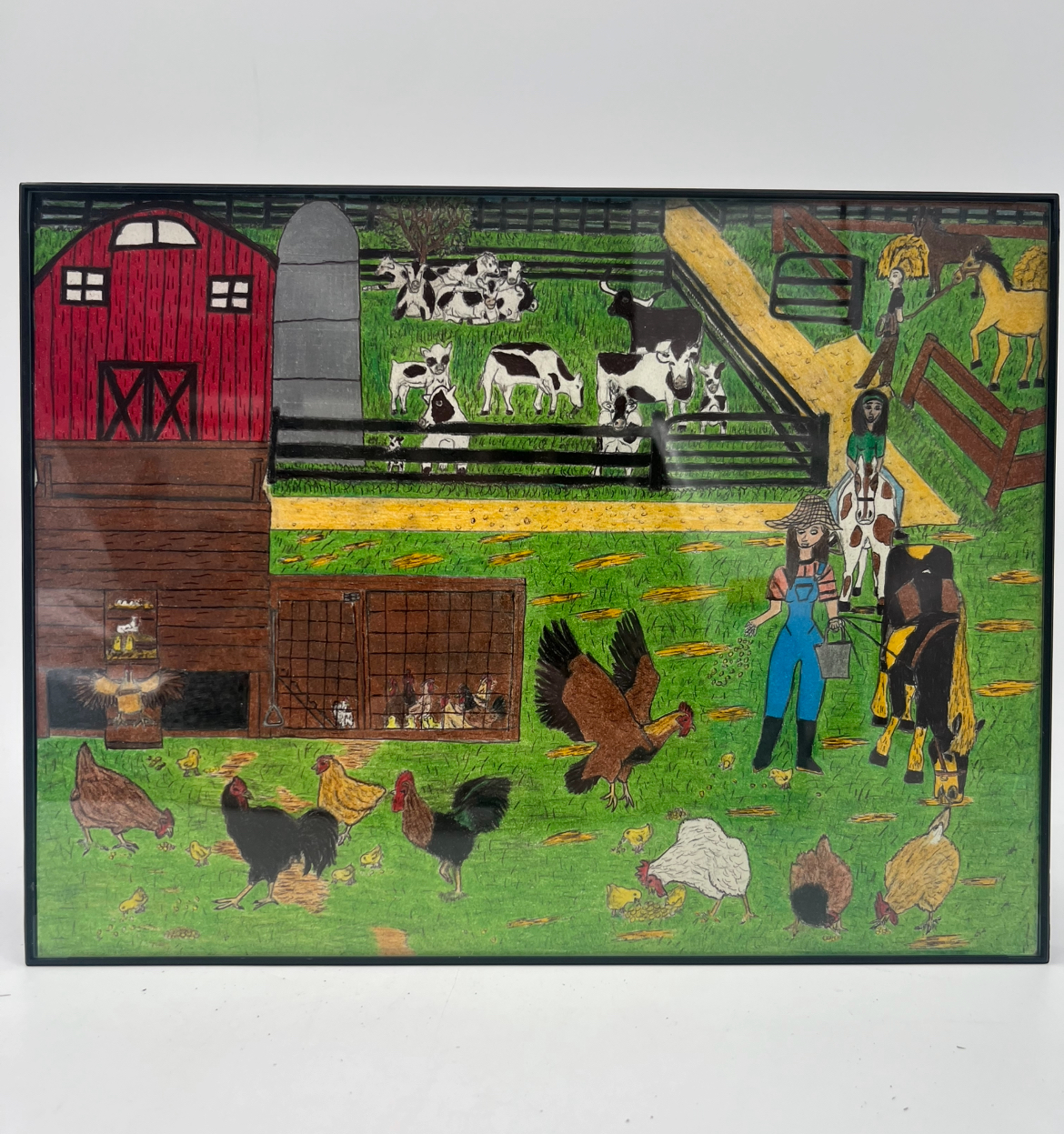 Farm Life- 12"x9" jaytilya watkins, folk art, farm life, farm animals