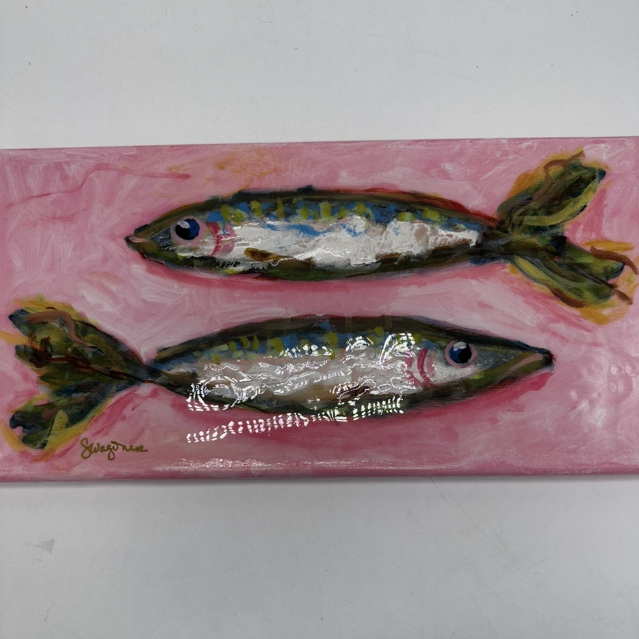 Fishers of Men  Sara Wagoner, Dallas county, painting, fish, Matthew 4:19, fishers of men
