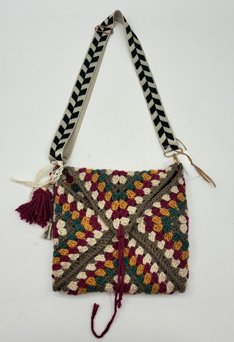 Granny Square Envelope Bag dawn wood, granny square envelope bag, crocheted purses, tote bags