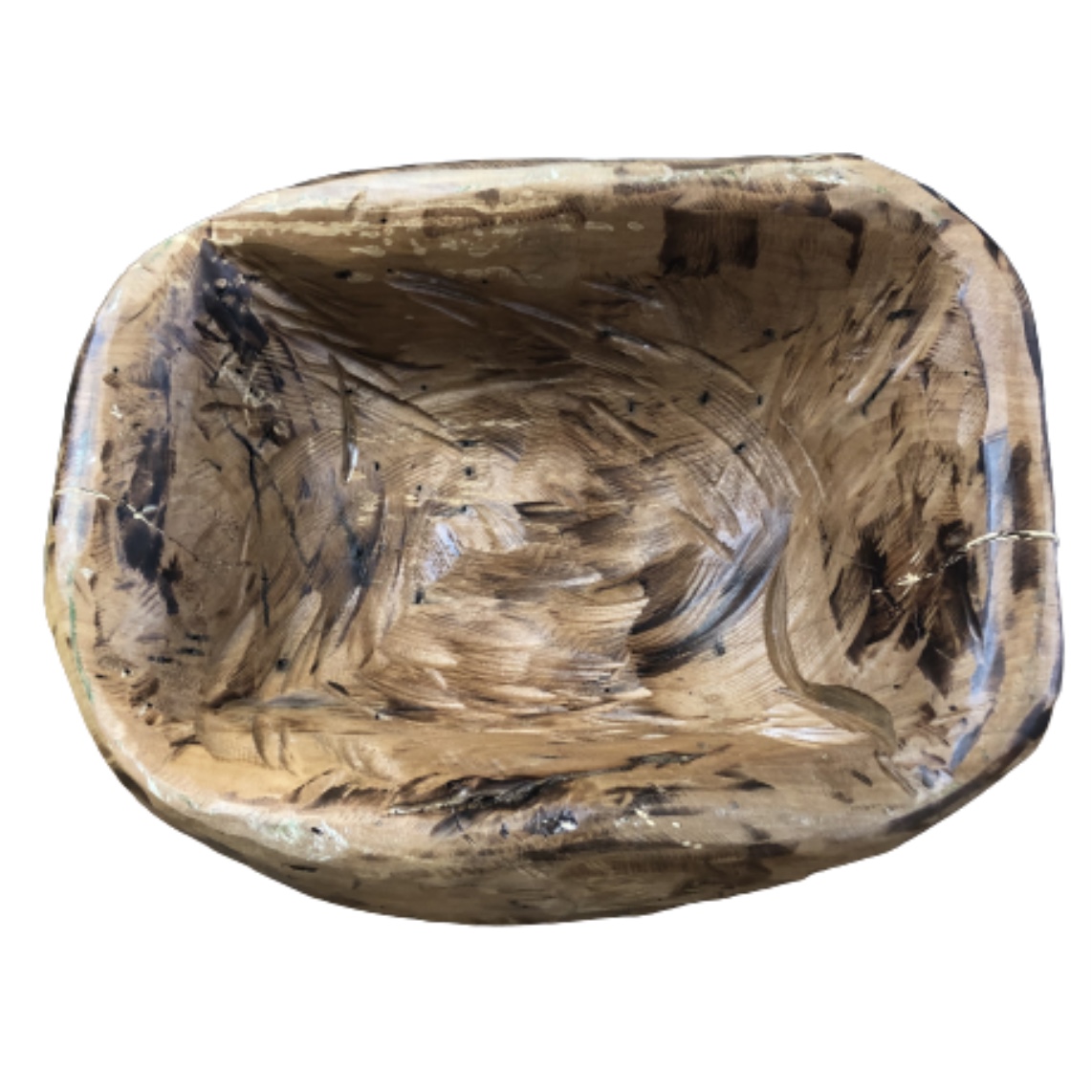 Hand Carved Large Wooden Bowl rickey elliot, bowl, woodwork, wooden bowl, hand carved, 