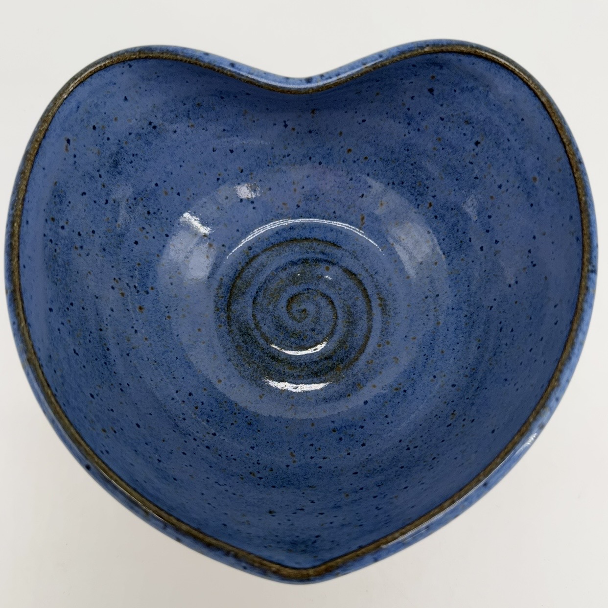 Heart Bowl  carol lammon, bowl, pottery, ceramic, clay, platter, blue, green, heart