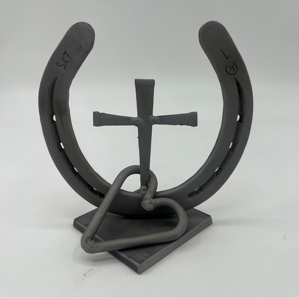 Horseshoe and Heart Puzzle billy baggett, horseshoe with heart, metal work
