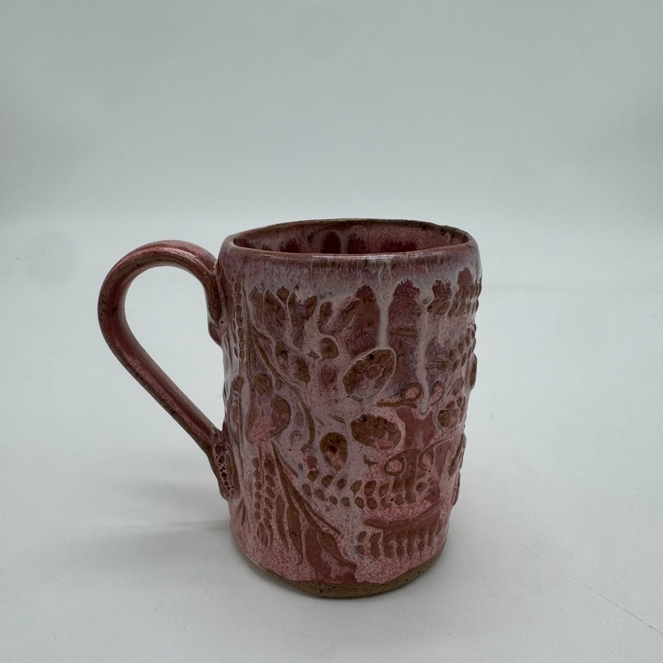 Large Carved Mug  mary, jane, moore, Mug, hand carved, coffee mug