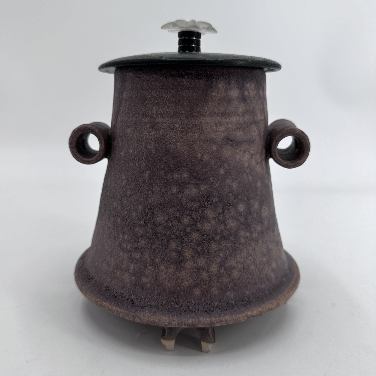 Large Faceted jar  randy shoults, ceramic, pottery, faceted jar