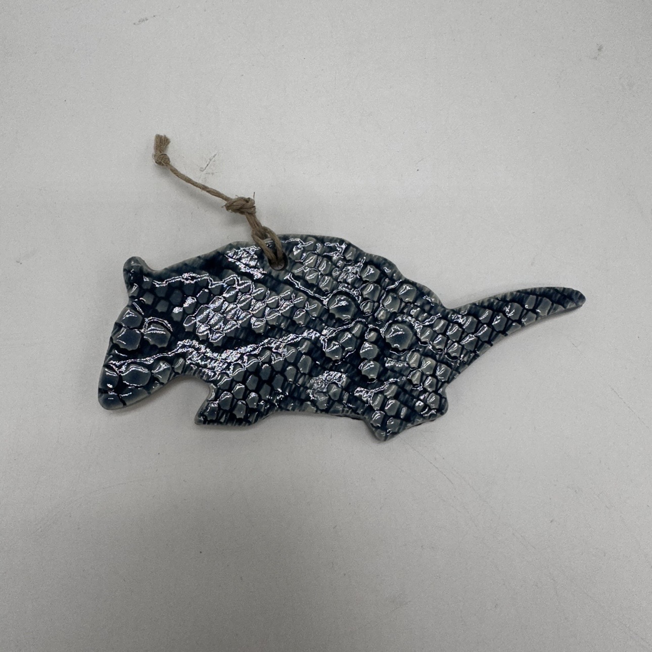 Armadillo Ornament- Cobalt painted Kristin law, Wilcox, cobalt, ornament, blue, armadillo