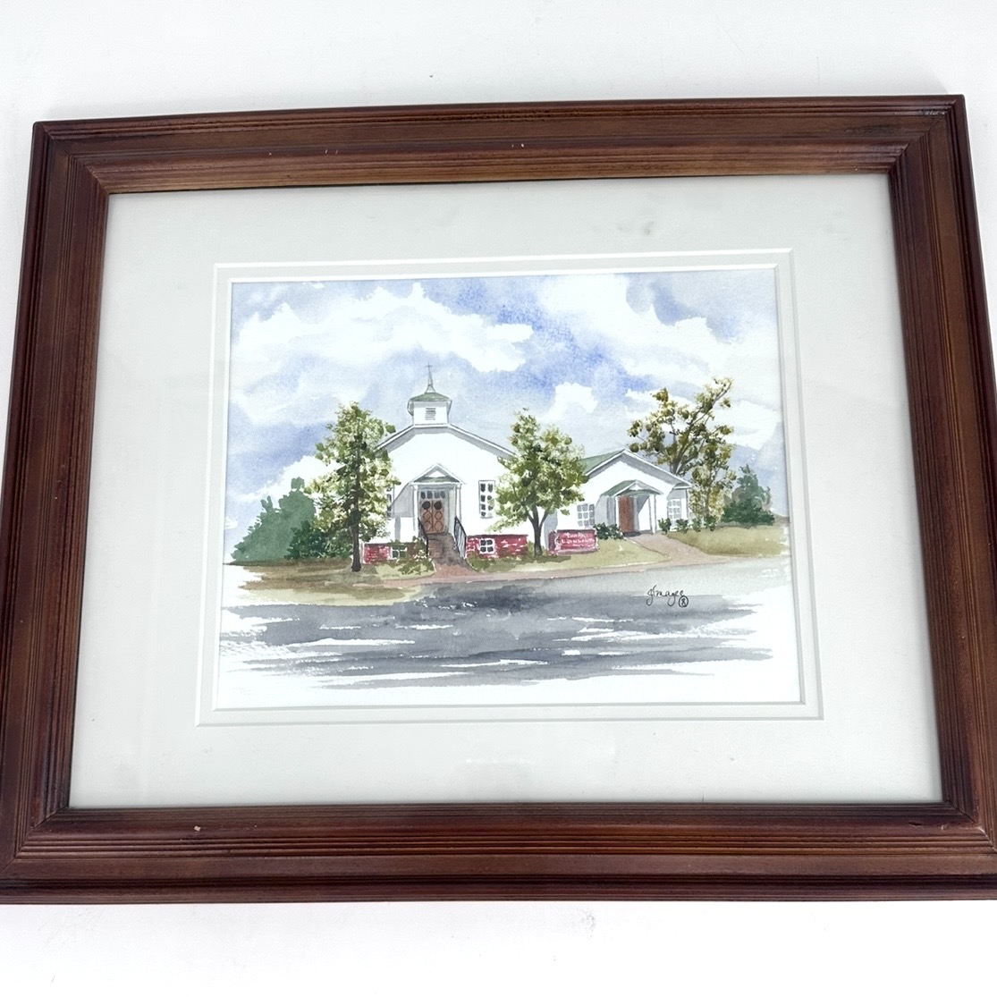 Pine Hill Methodist Church jan agee, wilcox county, watercolor, painting, church
