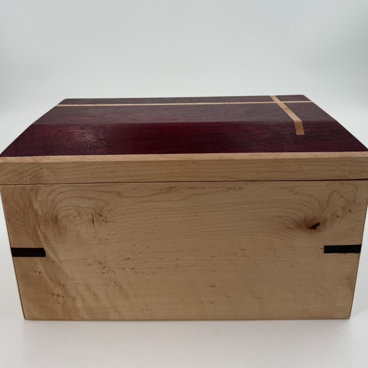 Purple Heart Box  Johnny Mims, Montgomery, woodwork, box, handmade, wooden, purple
