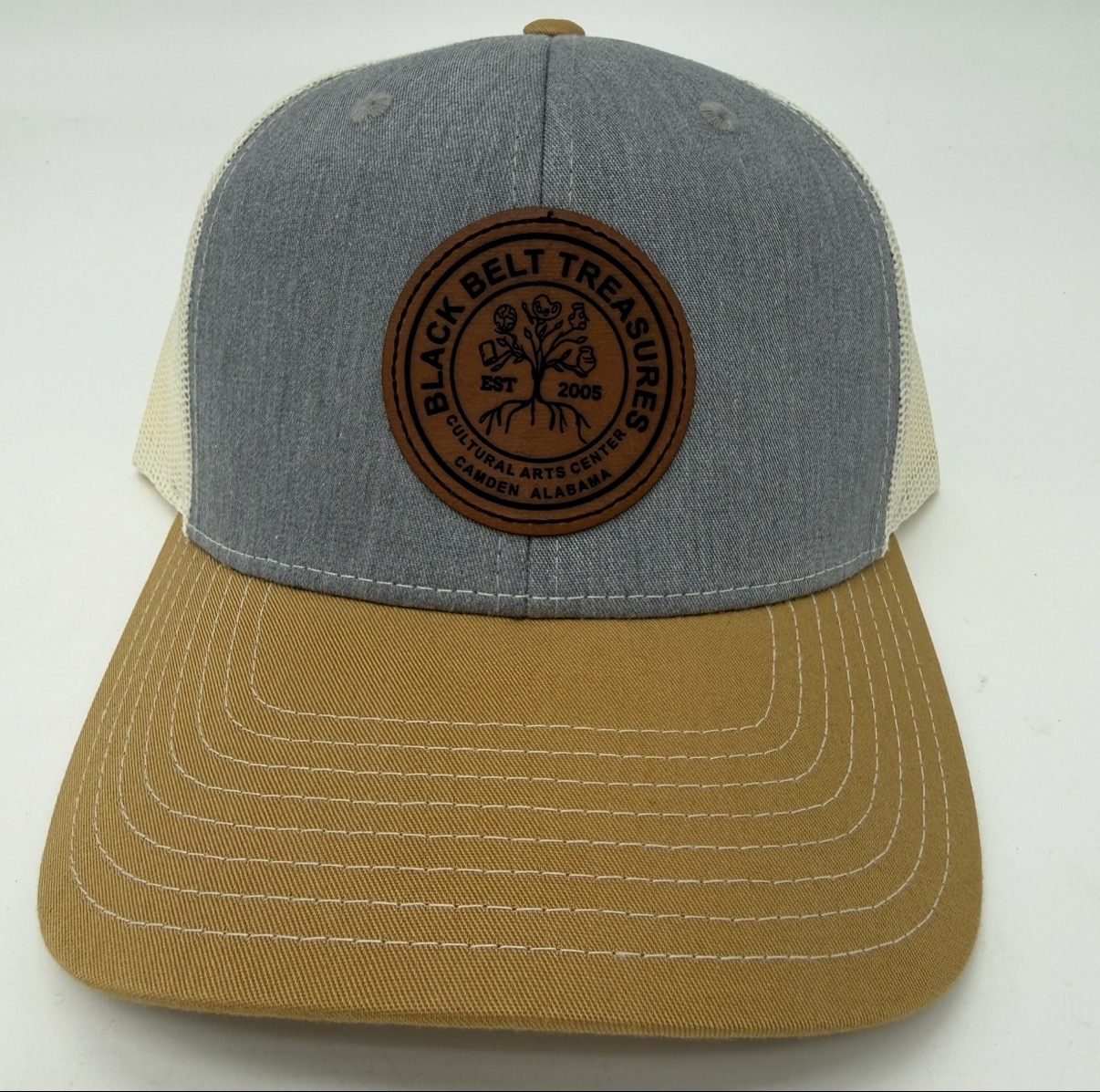 Rooted Hat:Grey-Grey/Birch/Amber Gold Lifetime Mesh Rooted Hat, Grey, Amber Gold, Birch, Lifetime Mesh