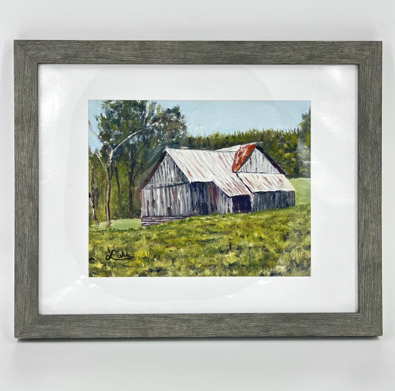Rusted Roof luke messer, oil painting, oil rusted roof, rusted roof, visually impaired artist, 