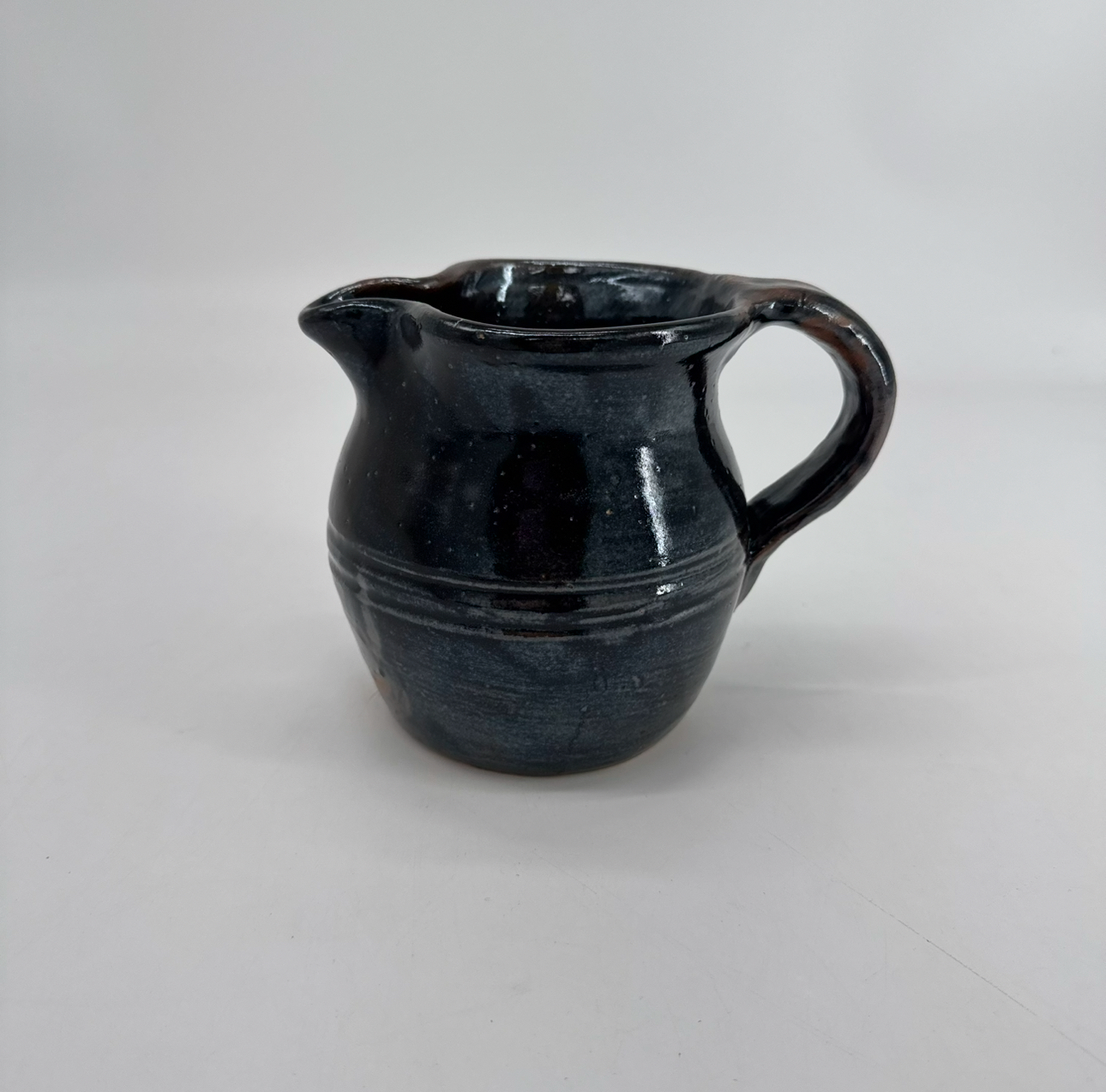 Small Pitcher Allen ham, small pitcher, brown, clay, pottery, handle