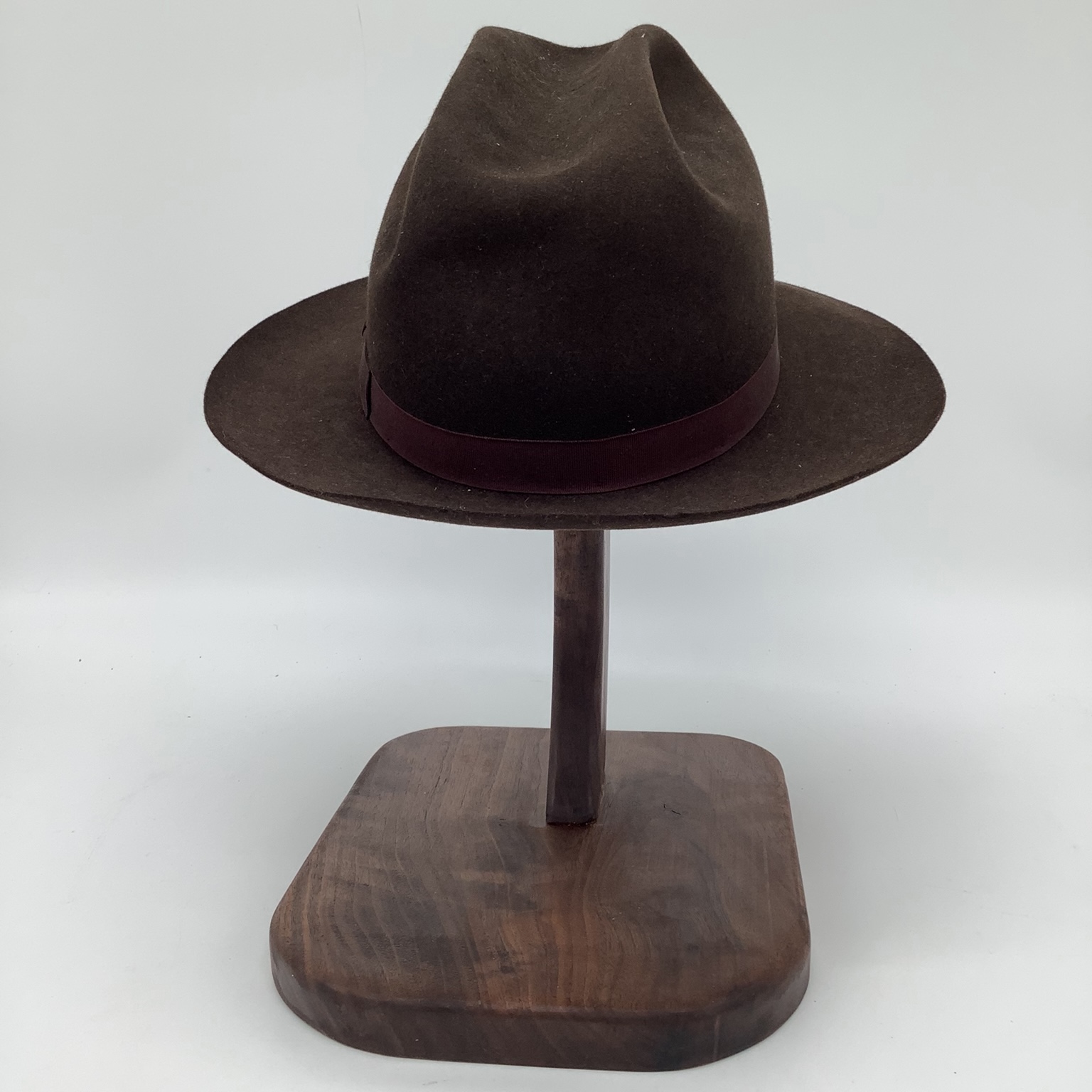 Solid Wood Hat Stand Johnny Mims, Montgomery, woodwork, hat stand, dark brown, handmade, wooden