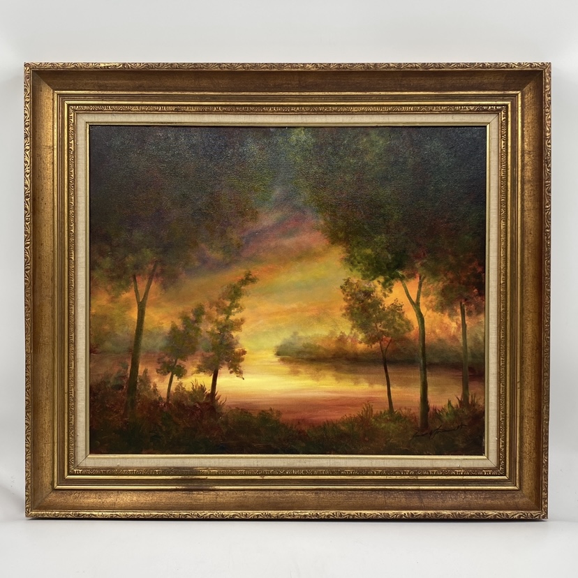 Sunrise on Gee's Creek joseph formwalt, sunrise on gees creek, painting of sunrise over water