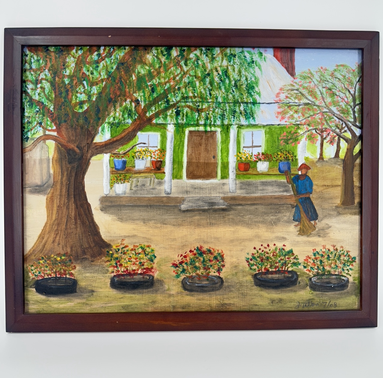 Sweeping Jimmy Allen, oil painting, black belt treasures, 