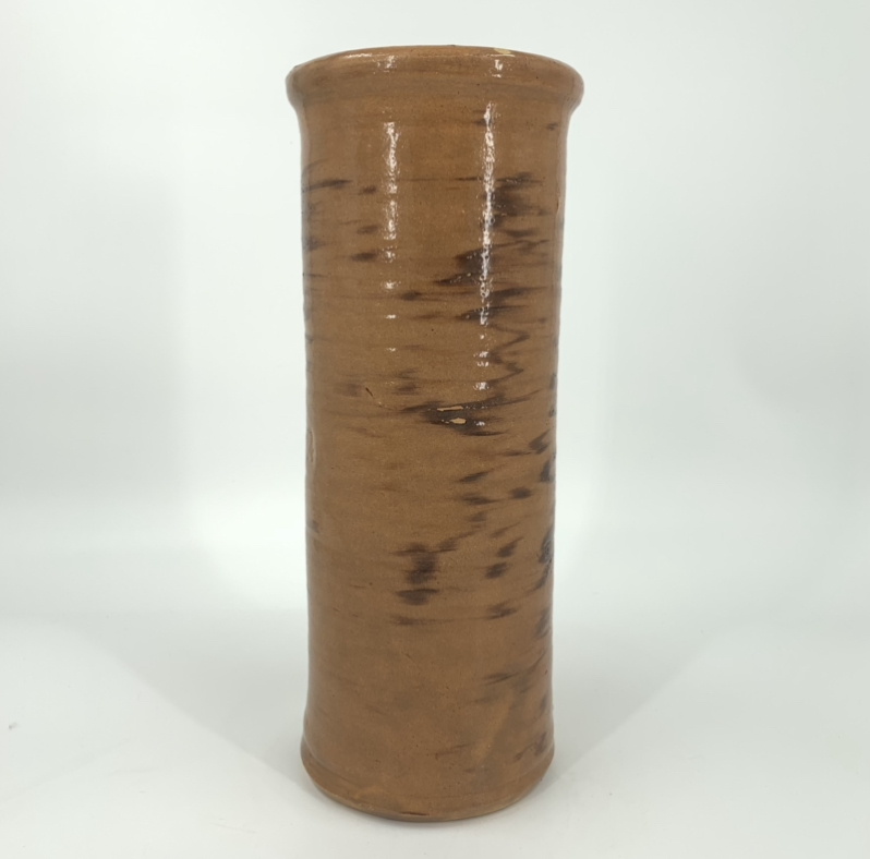 Tall Vase Steve Miller, pottery, black belt treasures, vase, handmade, 