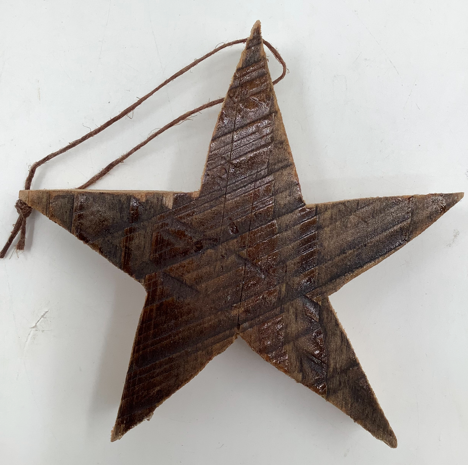 Wooden Star Hanging Ornament roger van wyck, wooden star hanging ornament, wooden star, wooden, star, wood, hanging ornament, ornament, christmas ornament, christmas, recycled