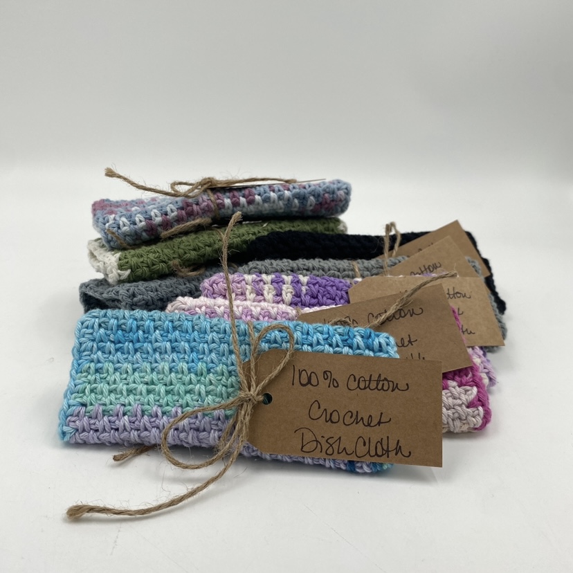 100% Cotton Antimicrobial Dish Cloth 100%, cotton, 100% cotton, crochet, crocheted dish cloth, dish, cloth, dish cloth