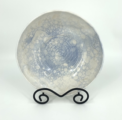 11" Cobalt Bubble Bowl sam williams, pottery, hand made, kiln, bubble bowl, bowl, 