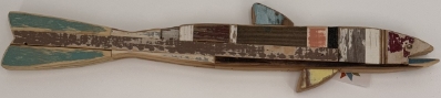 23.5" Barracuda 23.5 inch barracuda, garland farwell, colorful wooden fish