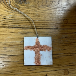 3" Painted Cross Ornaments sarah collins, ornaments, Black Belt Treasures, cross