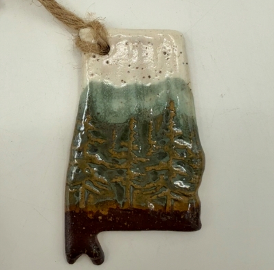 Alabama Landscape Ornament carol lammon, alabama landscape ornament, woods, forrest, nature, trees