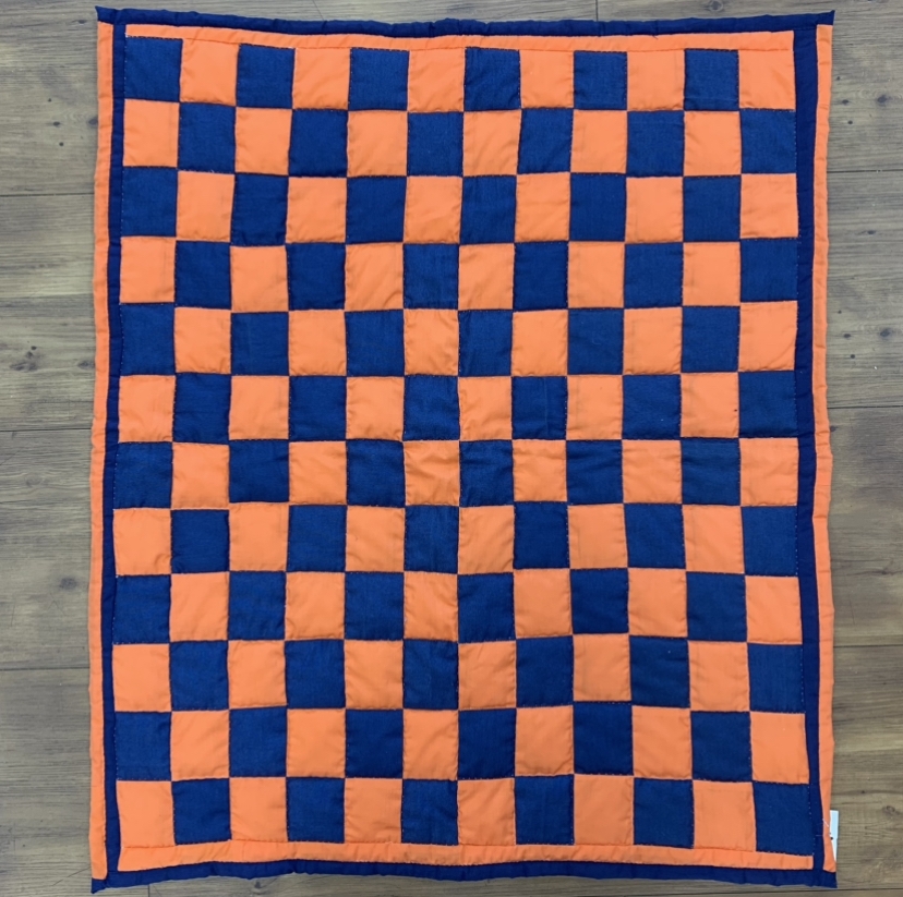 Auburn Checkerboard Quilt  doris p mosely, checkerboard quilt, auburn checkerboard quilt, auburn quilt, 