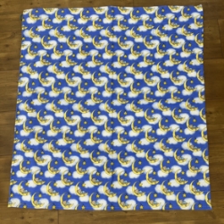 Bedtime Blue Bears - 43x40 jackie maness, blanketsbyjm, blankets by jm, baby blanket, blue, bears, bedtime, moon, crescent moons, sleeping, stars