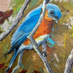 Bluebird mike handley, mike, handley,painting, blue bird