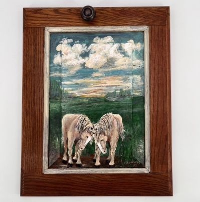 Brothers painting, acrylic, black belt treasures, andrea windham guy, 
