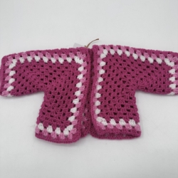 Child Granny Square Cardigan  Dawn Wood, Child Granny Square Cardigan, crochet, sweater, baby, pink