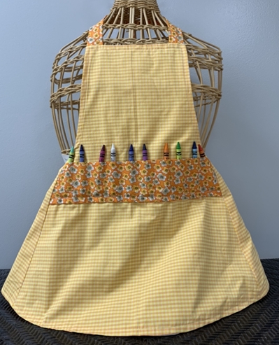 Childrens Apron with Utensils  donna britt, apron, childrens apron, fabric, textiles, kitchen