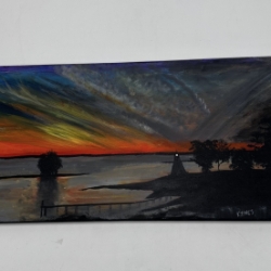 Childrens Harbor- Lake Martin Kathy Jones, painting, sunset, childrens harbor, lake martin, alabama