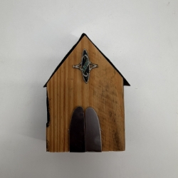 Folk Art Church with Two Sides roger van wyck, wooden, church, 2 sides, ring paint
