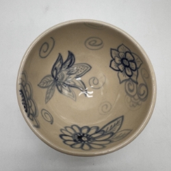 Cobalt Bowl Kristin law, Wilcox, cobalt, Bowl, blue, flowers 