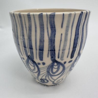 Cobalt Vase Kristin law, Wilcox, cobalt, vase, blue, white, design